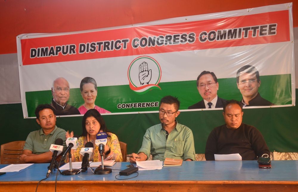 AICC Media Coordinator, Nagaland, Sujata Paul at the press conference in the Congress Bhavan, Dimapur on January 27.  (Morung Photo)